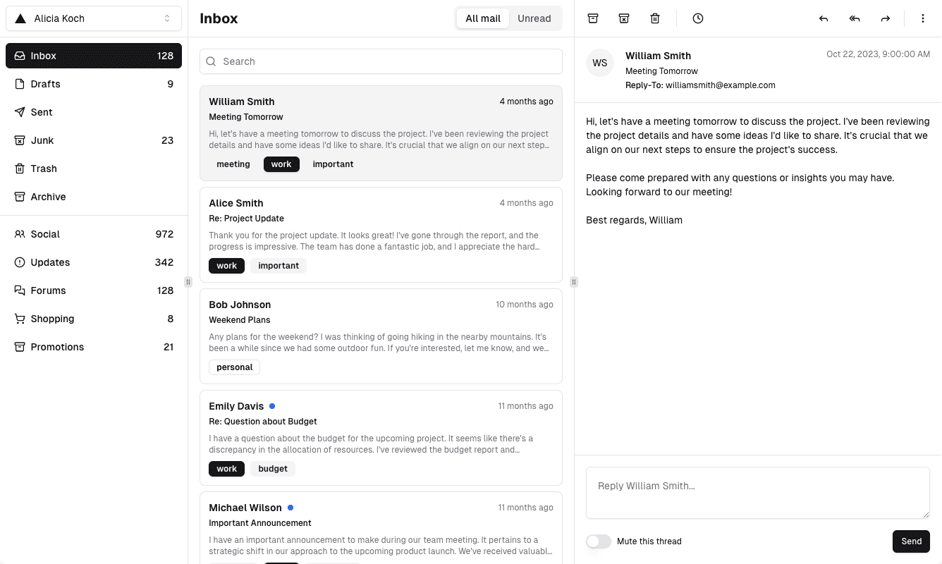 app screen